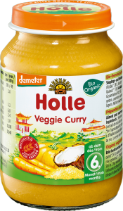 Holle Bio obiadek Wegetariańskie Curry z serem 6m 190g
