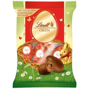 Lindt Jajka Wielkanocne Mleczna Czekolada Cresta Nugat Krokant 90g