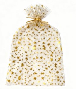 Torebki Woreczki Celofanowe Święta Gwiazdki 20x35 25szt Pakowanie Prezentów