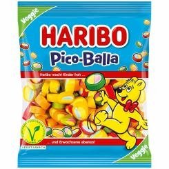 Haribo Pico Balla żelki owocowe kolorowe rurki z pianką 160g z Niemiec