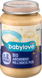 Babylove Bio Kaszka na Dobranoc Ryż na Mleku 8m 190g Niemcy