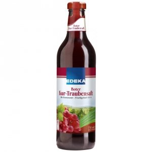 Sok z Czerwonych Winogron Naturalny 100% Szklana Butelka 750ml