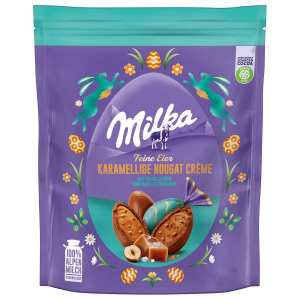 Milka Wielkanoc Mleczne Jajka Orzechowo Karmelowe 90g Niemcy 