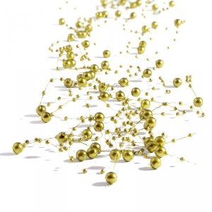 Wstążka dekoracyj KORALIKI Girlanda Perłowa 1,5m