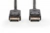 Digitus Kabel połączeniowy DisplayPort z zatrzaskami 4K 60Hz UHD Typ DP/DP M/M czarny 1m