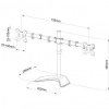 ART Uchyt L-21N do 2 monitorów LED/LCD 13-27 cali