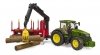 BRUDER Traktor John Deere 7R 350 z przyczepą leśną