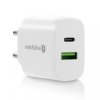 everActive Ładowarka USB/USB-C QC3.0 25W Biała