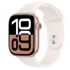 Apple Watch Series 10 GPS, koperta 46 mm z aluminium w kolorze różowego złota z paskiem sportowym w kolorze łagodnego różu - roz