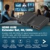 Digitus Przedłużacz (extender) po skrętce kat.6 HDMI 4K/30Hz z KVM USB 1.1 do 40m/70m, max. 253 odbiorniki, sterowanie IR - zest