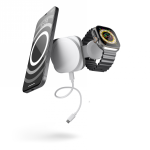 ZENS Travel 2w1 MagSafe AppleWatch - bezprzewodowa ładowarka do dwóch urządzeń MagSafe oraz Apple Watch - (MagSafe 15W, Apple Wa