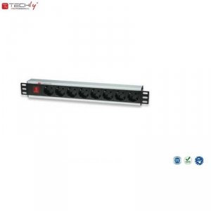 Listwa zasilająca Rack19 TechlyPro 8 gniazd 3m czarna
