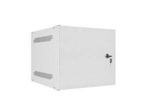 Szafa instalacyjna Rack wisząca 10 4U 280x310mm szara Lanberg (flat pack) drzwi metalowe