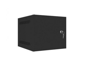 Szafa instalacyjna Rack wisząca 10 6U 280x310mm czarna Lanberg (flat pack) drzwi metalowe