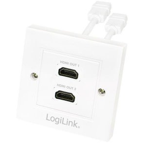 Gniazdo natynkowe 2x HDMI AH0015 LogiLink białe