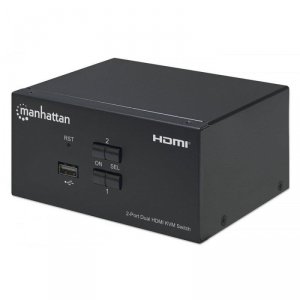 Przełącznik KVM Manhattan HDMI / USB 2x1 Dual-Monitor Video 4K*30Hz