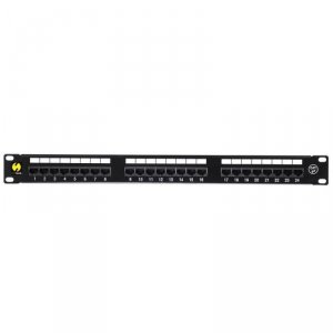 Patch panel 19'' Netrack 24-porty kat. 5e UTP, z półką