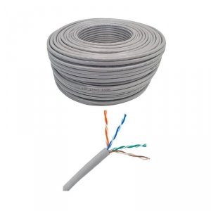 Kabel sieciowy skrętka LAN Netrack cat 5e UTP, szary, 100m , CCA
