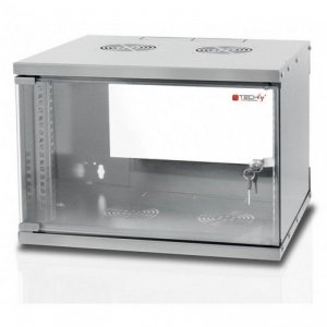 Szafa wisząca Techly Rack 19 9U 500x320 zmontowana, szara