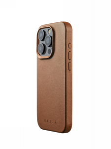 Mujjo Full Leather Case - etui skórzane do iPhone 15 Pro kompatybilne z MagSafe (tan)