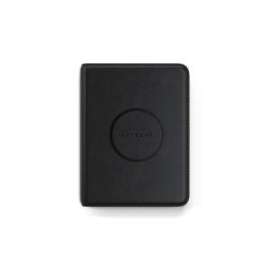 Satechi FindAll Passport Cover - etui na paszport ze skóry wegańskiej z lokalizatorem kompatybilne z Apple Find My (black)