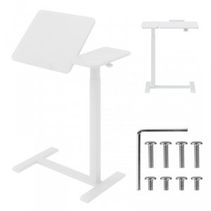 MACLEAN MOBILNE BIURKO/STAND NA LAPTOP, BIAŁE, REGULACJA WYSOKOŚCI 76-109CM, MAX. 30KG MC-120 W