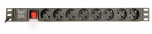GEMBIRD LISTWA ZASILAJĄCA RACK 19 PDU EG-PDU-014 1U, 16A, 8X SCHUKO, KABEL 3M