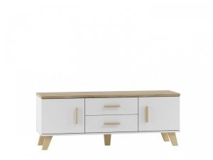 RTV LOTTA 140 2D2S biały+ dąb sonoma