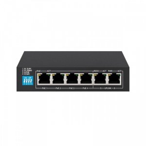 Extralink Przełącznik EUROS V2 6 portów POE SWITCH 4 porty 10-100MBPS POE + 2 porty UPLINK 802.3AF 60W
