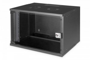 Digitus Szafa sieciowa wisząca 19 7U, SOHO PRO 370 x 540 x 400 mm, nośność 60kg, drzwi szyba, niezłożona, Czarna