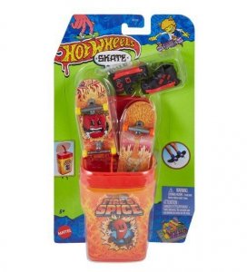 Hot Wheels Zestaw Skate Skatebox z deskorolkami, Spice