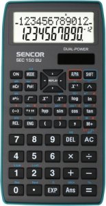 Sencor Kalkulator szkolno - naukowy SEC 150 BU  12+10 cyfrowy wys. LCD