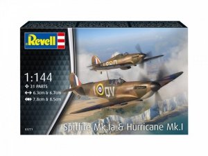 Revell Modele do sklejania Samolot Supermarine Spitfire MkIa&H.Huriccane 1/144
