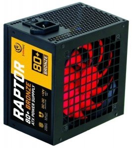 Rebeltec Zasilacz ATX Raptor 800W Bronze 80+, Single Raill, DC-DC Zasilacz spełnia wymagania norm 80 PLUS Bronze, Stabilna moc ciągła 800W - maksymalna moc