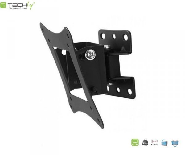 Uchwyt ścienny LCD/LED Techly 13&quot;-30&quot;, 15kg, uchylny, czarny
