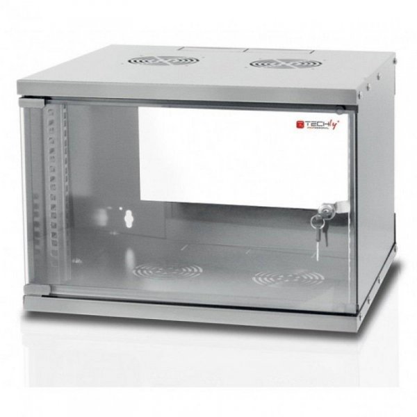 Szafa wisząca Techly Rack 19&quot; 9U 500x320 zmontowana, szara
