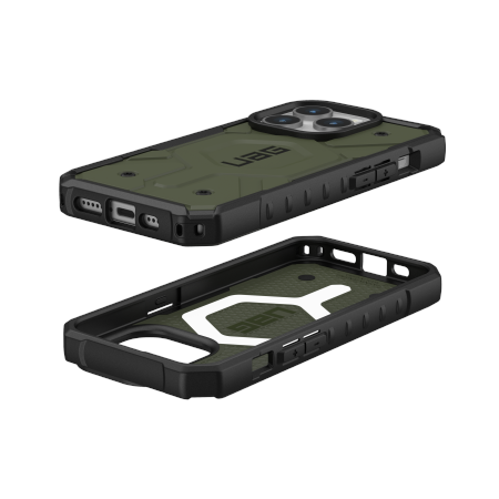 UAG Pathfinder Magsafe - obudowa ochronna do iPhone 15 Pro kompatybilna z MagSafe (olive)