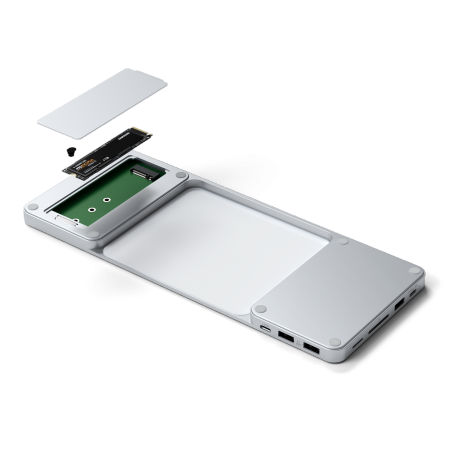 Satechi Slim Dock - stacja dokująca do iMac 24&quot; USB-C (USB-C 10Gb, USBA-A 10Gb, 2x USB-A, czytnik kart micro/SD, kieszeń na