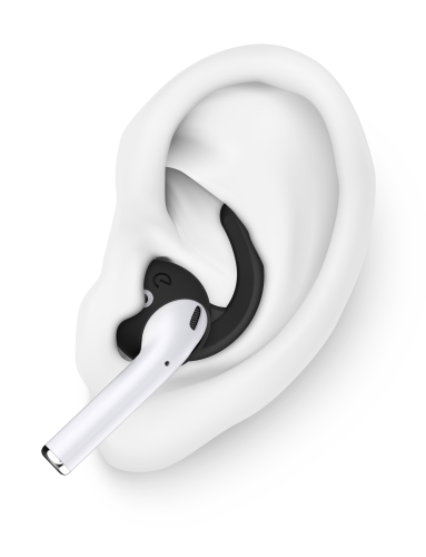 KeyBudz EarBuddyz - silikonowe nakładki do AirPods 1/2, EarPods (black)