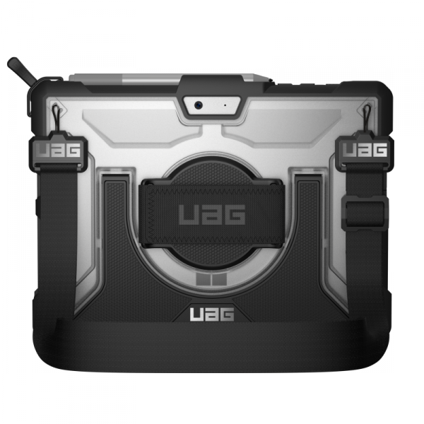 UAG Plasma-  obudowa ochronna z wbudowaną podstawką oraz paskiem na dłoń i ramię do Surface GO 1/2/3/4G (ice)