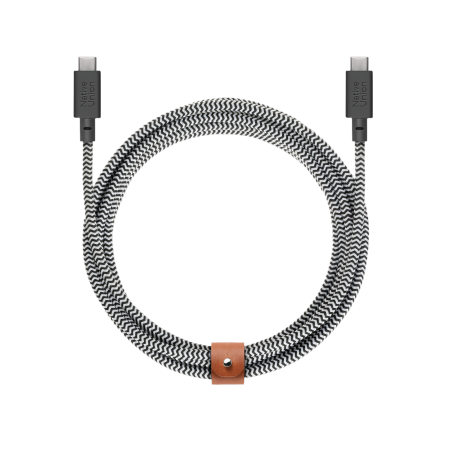 Native Union Belt Cable XL 100W - kabel USB-C - USB-C, 3 m (zebra)