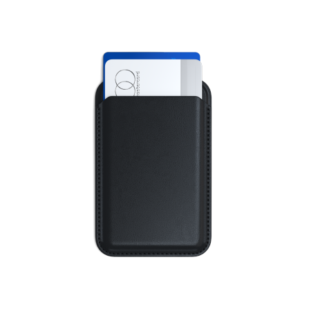 Satechi Vegan-Leather Wallet Stand - portfel i podstawka do iPhone&#039;a z wegańskiej skóry kompatybilny z MagSafe (czarny)
