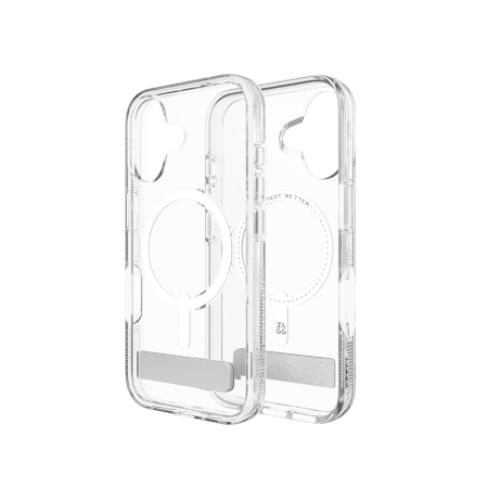 ZAGG Crystal Palace Snap Kickstand - obudowa ochronna z podstawką do iPhone 16 kompatybilna z MagSafe (clear)
