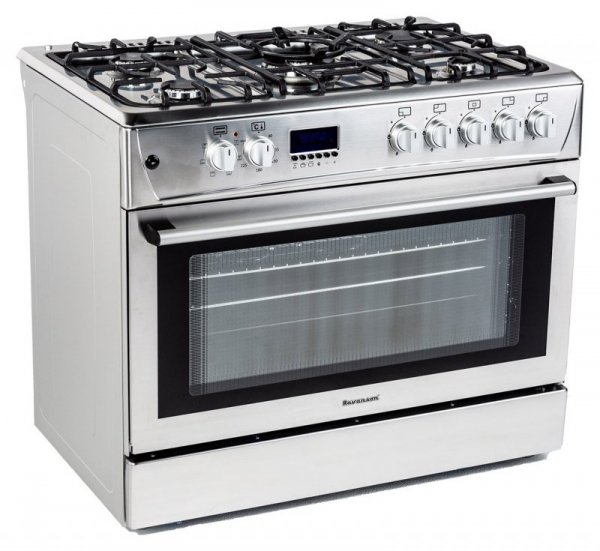 Kuchnia gazowo-elektryczna Ravanson KWGE-K90 CHEF MODERN (Płyta gazowa; Piekarnik elektryczny; 900mm)