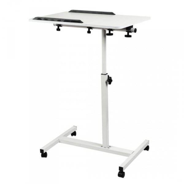 MACLEAN MOBILNE BIURKO/STAND NA LAPTOP, BIAŁE, REGULACJA WYSOKOŚĆ 59-89CM, MAX. 30KG MC-121 W