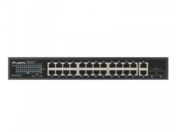 LANBERG SWITCH POE RACK 19&quot; 24X 1GB POE+/2X GB/2X SFP 250W RSGE-24P-2GE-2S-250
