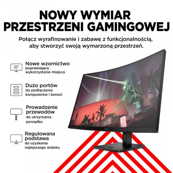 MONITOR HP LED, QHD 32&quot; OMEN 32c (780K6E9) 165Hz