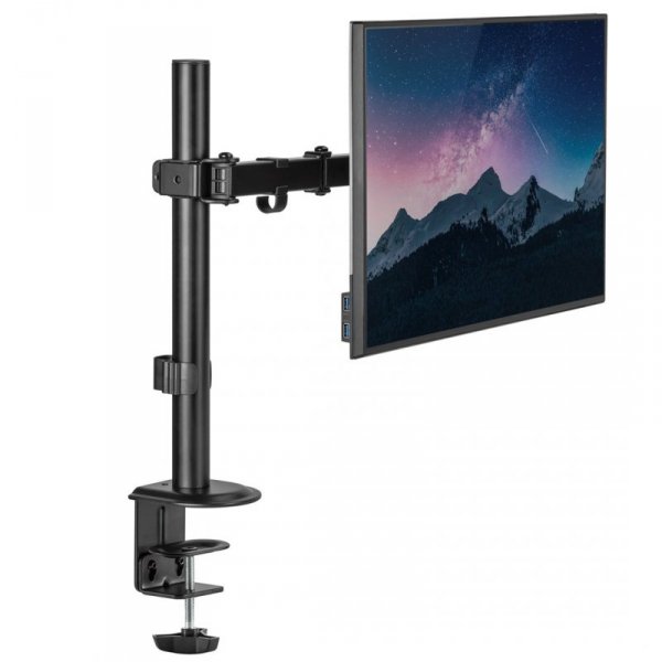 MACLEAN UCHWYT BIURKOWY DO MONITORA LCD 17-32&quot;, 9KG, VESA 75X75 ORAZ 100X100 PODWÓJNE RAMIĘ MC-753N