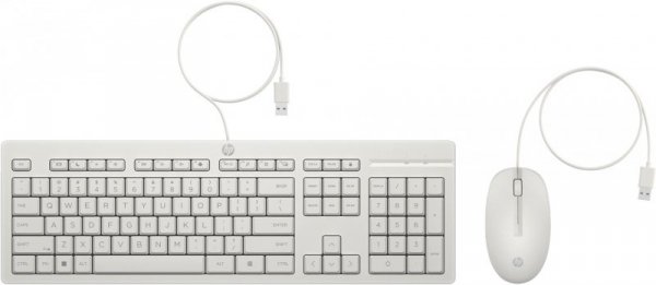 Klawiatura + mysz  HP 225 Wired Mouse and Keyboard Combo White 86J24AA