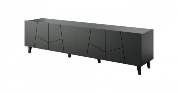 Szafka RTV ETNA 200x42x52 czarny mat